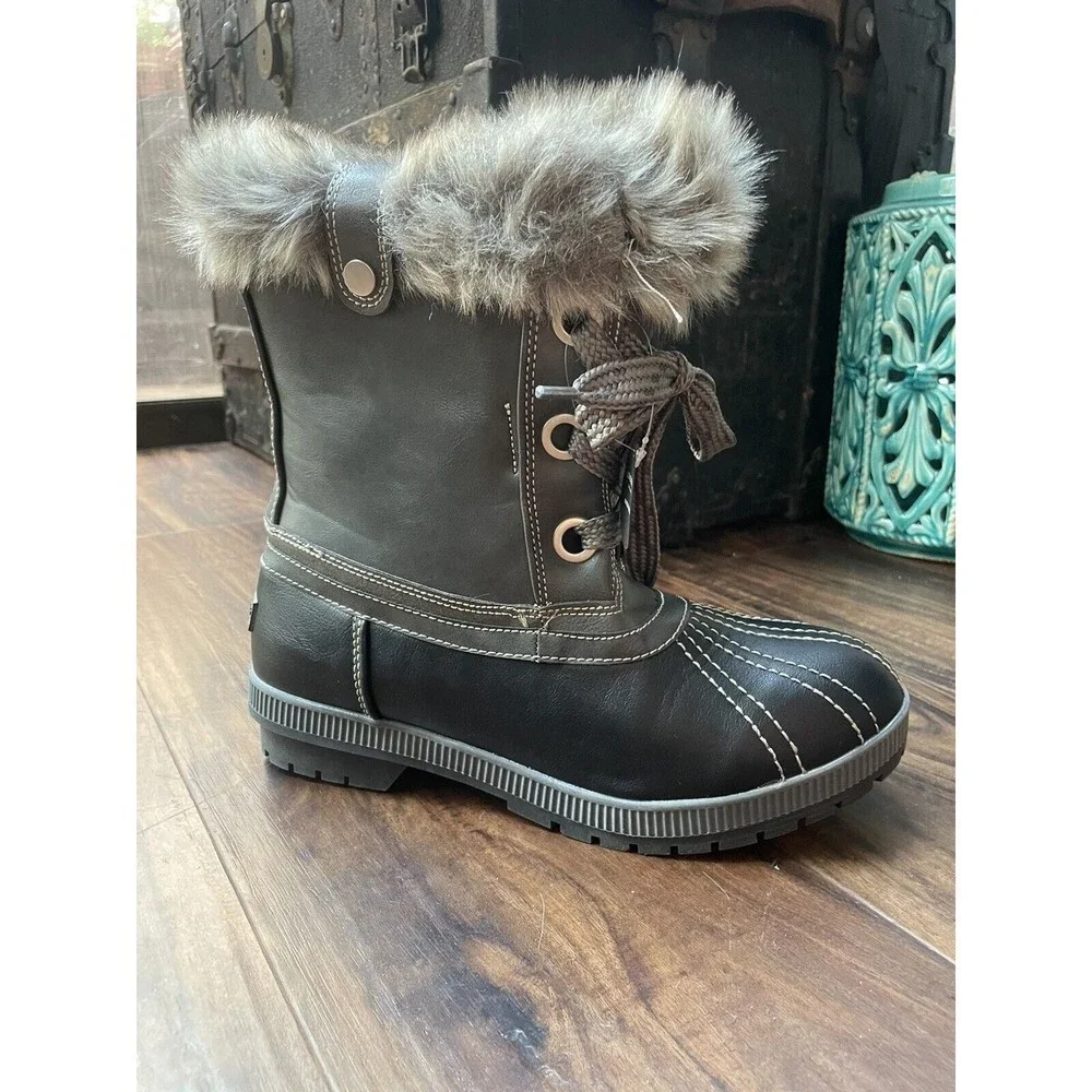 London Fog Women's Milly Cold Weather Snow Winter Boots 11 M
